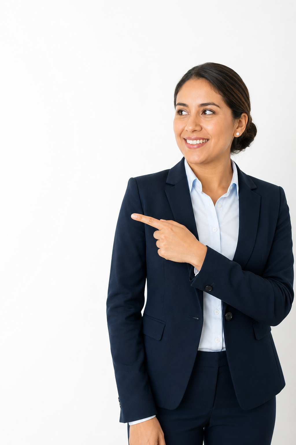 Consultor empresarial de Q & H señalando los sectores económicos